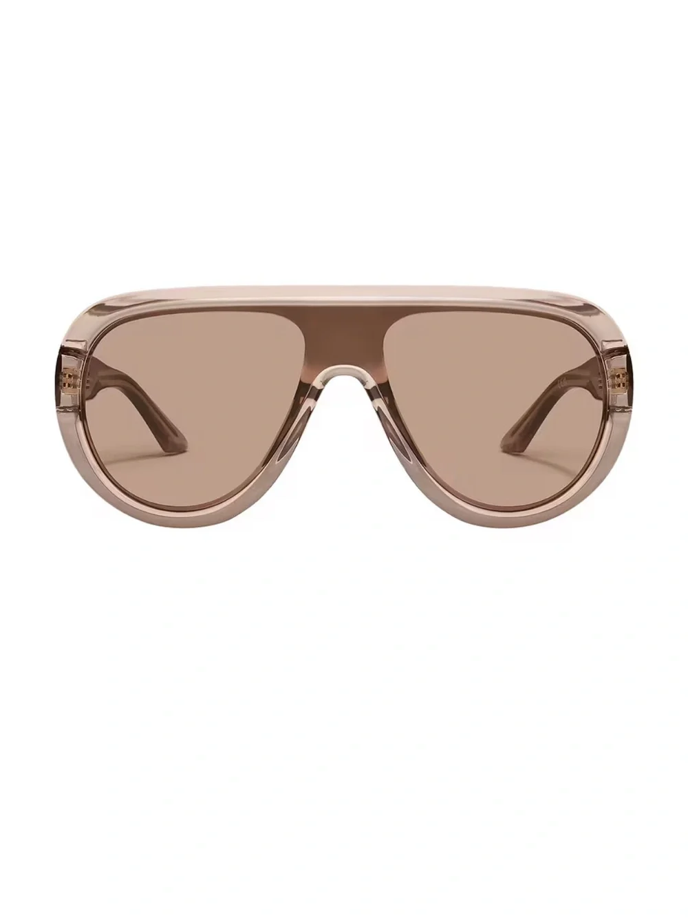 Quay Australia Oversized Shield Sunglasses in Doe tan
